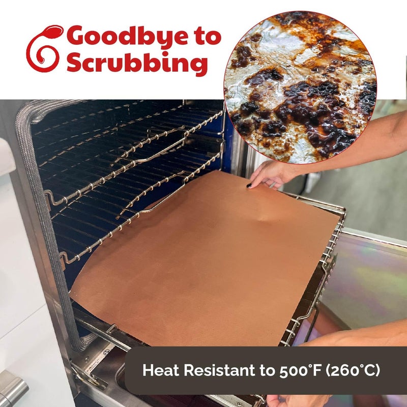 Cooks Innovations Non-Stick Oven Protector Mat - Heavy Duty Nonstick Oven Rack Liners to Protect Convection, Electric, Gas, & Microwave Ovens - BPA & PFOA Free Heat Resistant Baking Mat - Image 5